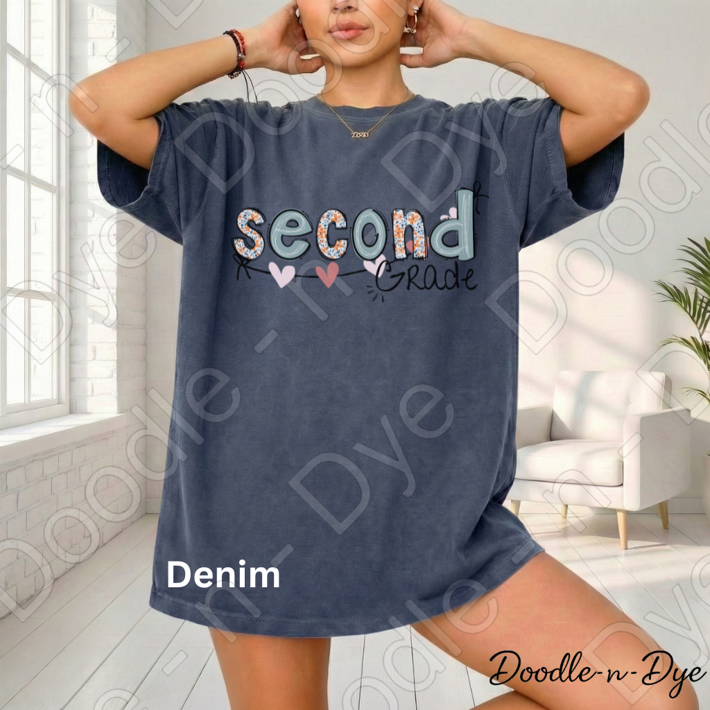 Second Grade Teacher Shirt – Comfort Colors 1717 Team Tee - Teacher Appreciation Gift