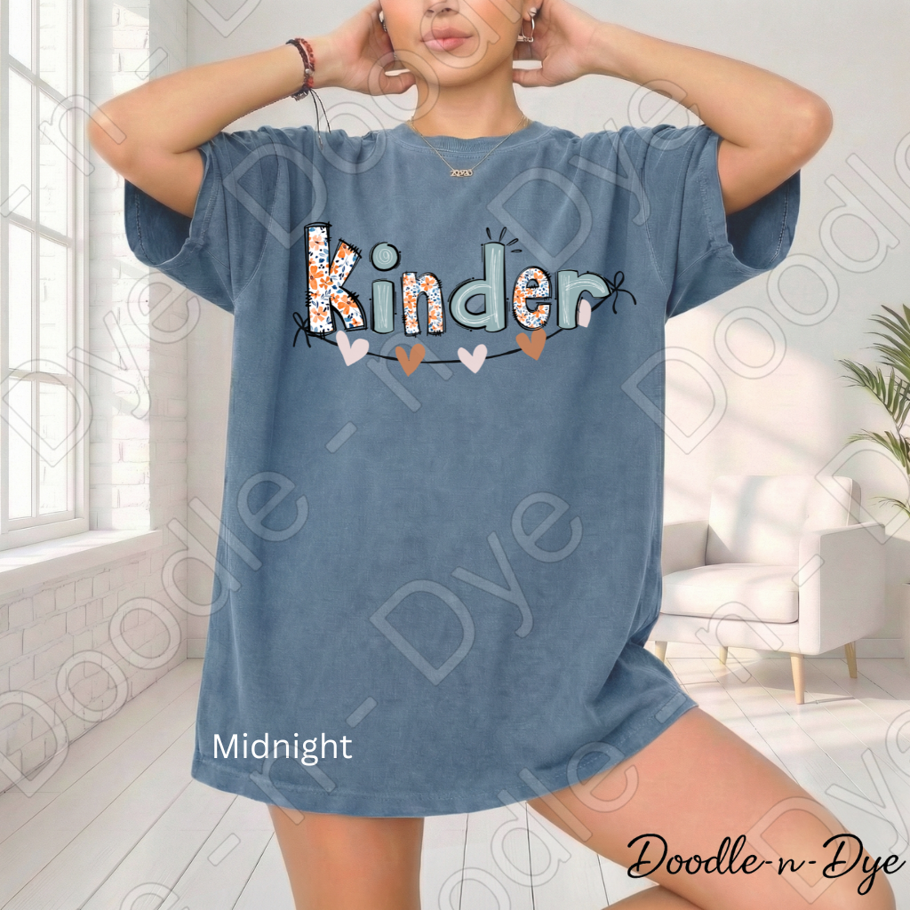 Kinder Teacher Shirt – Comfort Colors Kindergarten Tee - Teacher Appreciation Gift