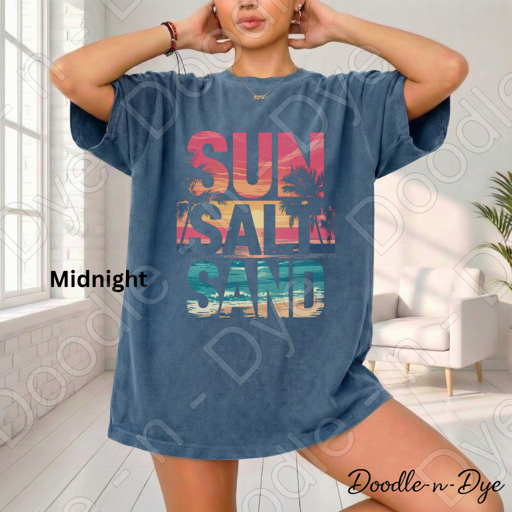 Sun Salt Sand Shirt – Tropical Comfort Colors Beach Tee - Summer Vacation T-Shirt