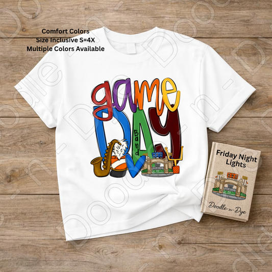 Game Day Band Shirt | Original Marching Band Comfort Colors Tee | Football Season Shirt | Band Mom Gift | Friday Night Lights T