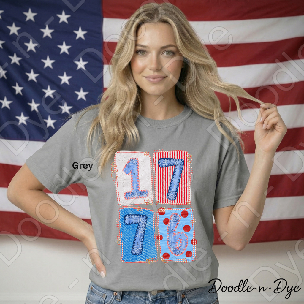 1776 Patriotic Comfort Colors Tee, Vintage USA Tee, July 4th Patriotic Shirt, Independence Day T-Shirt