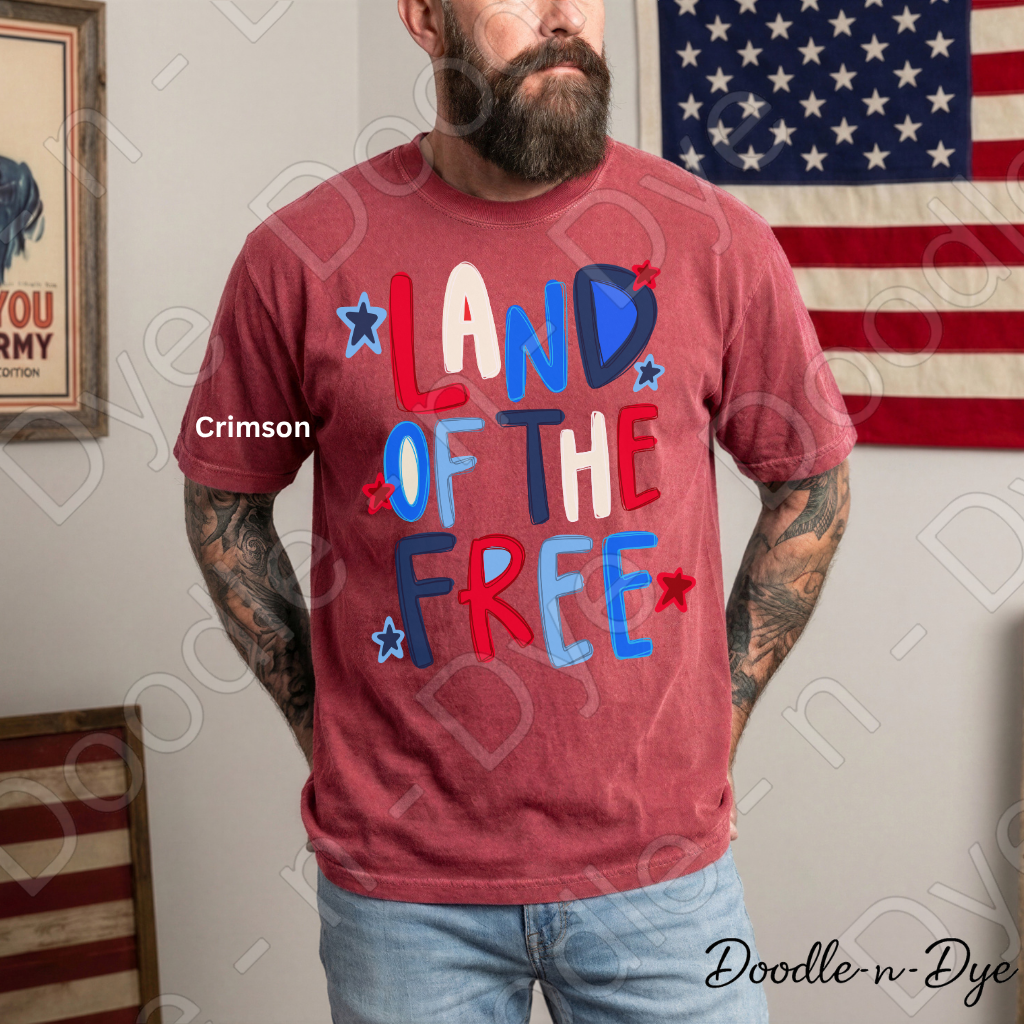 July 4th Comfort Colors Tee, Land of the Free Shirt, Patriotic 4th of July T-Shirt, Independence Day 250 Year Anniversary Shirt