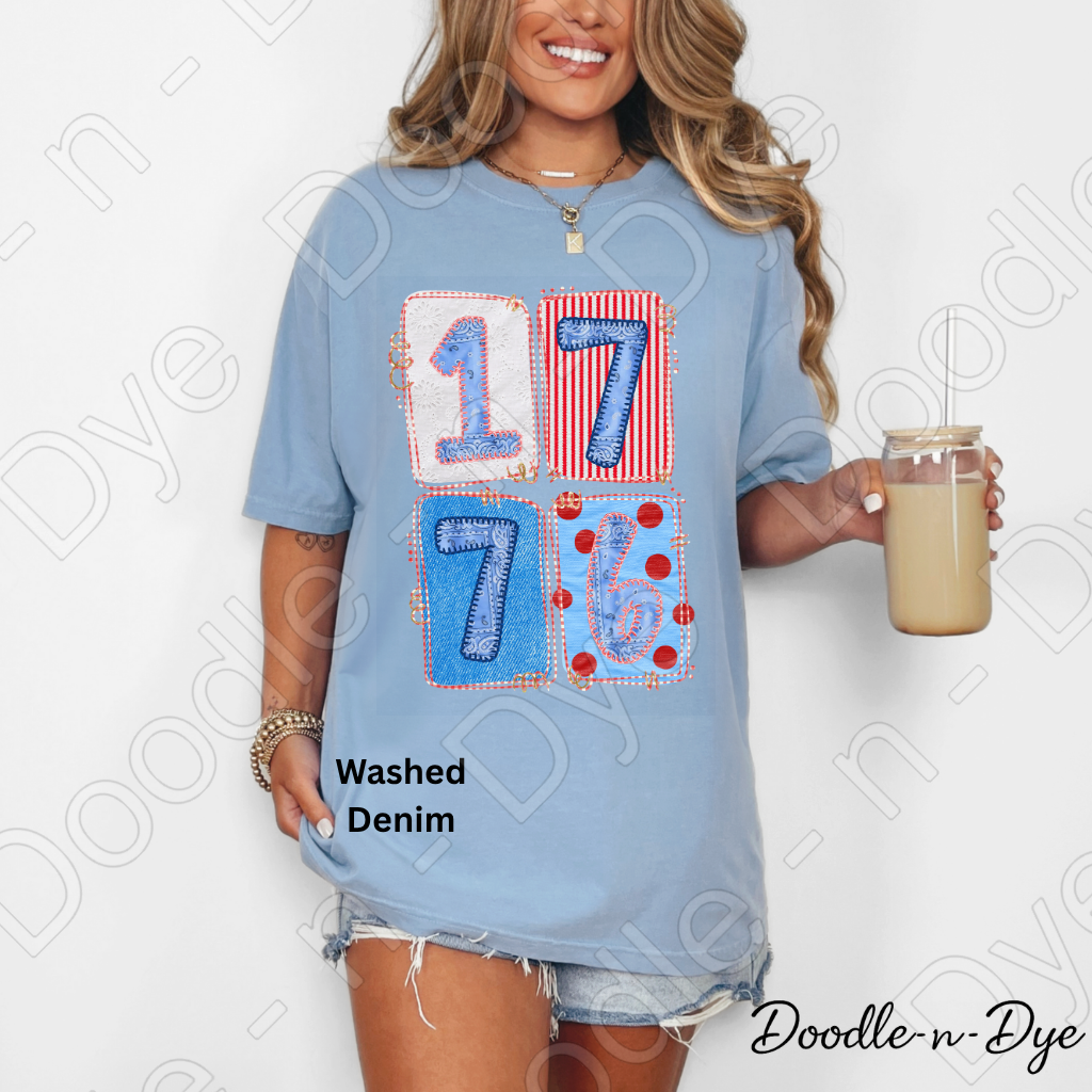 1776 Patriotic Comfort Colors Tee, Vintage USA Tee, July 4th Patriotic Shirt, Independence Day T-Shirt