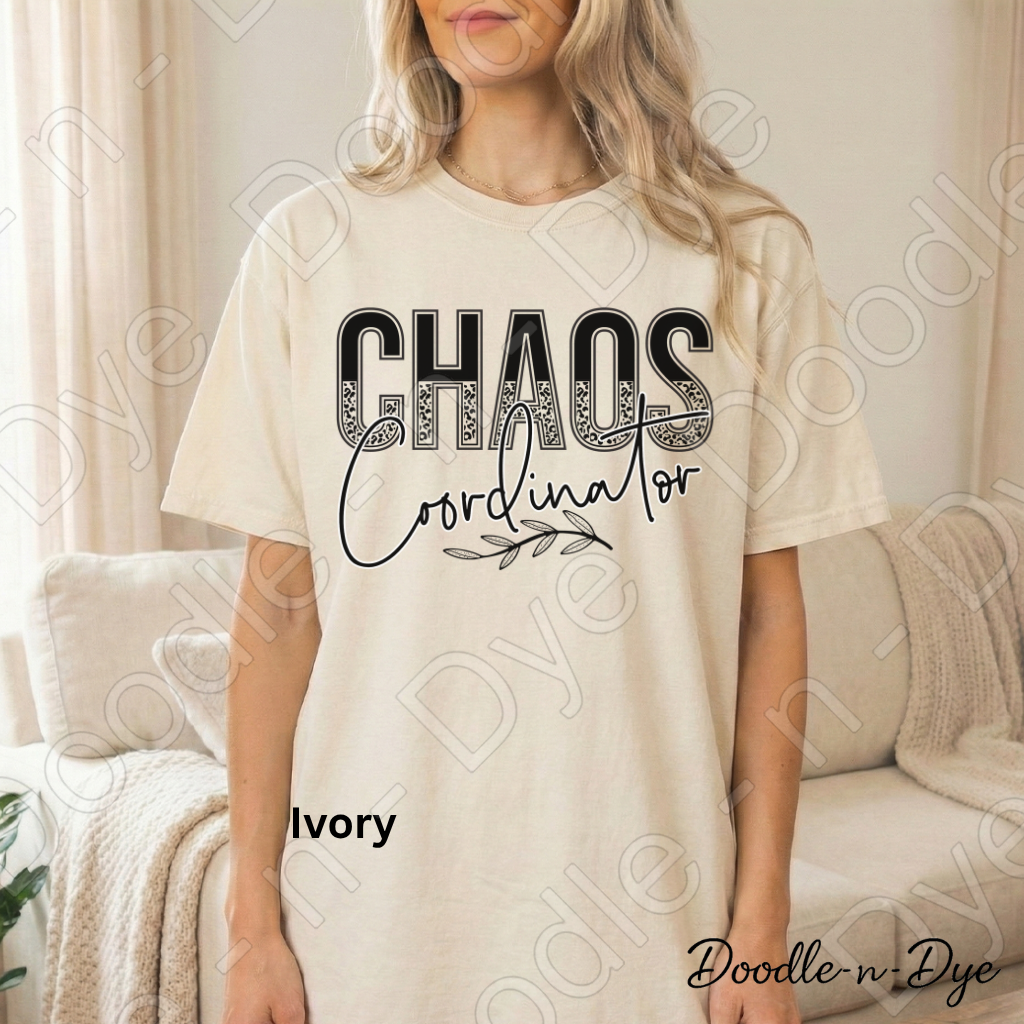 Chaos Coordinator Shirt, Comfort Colors Teacher Mom Graphic Tee, Gift for Her