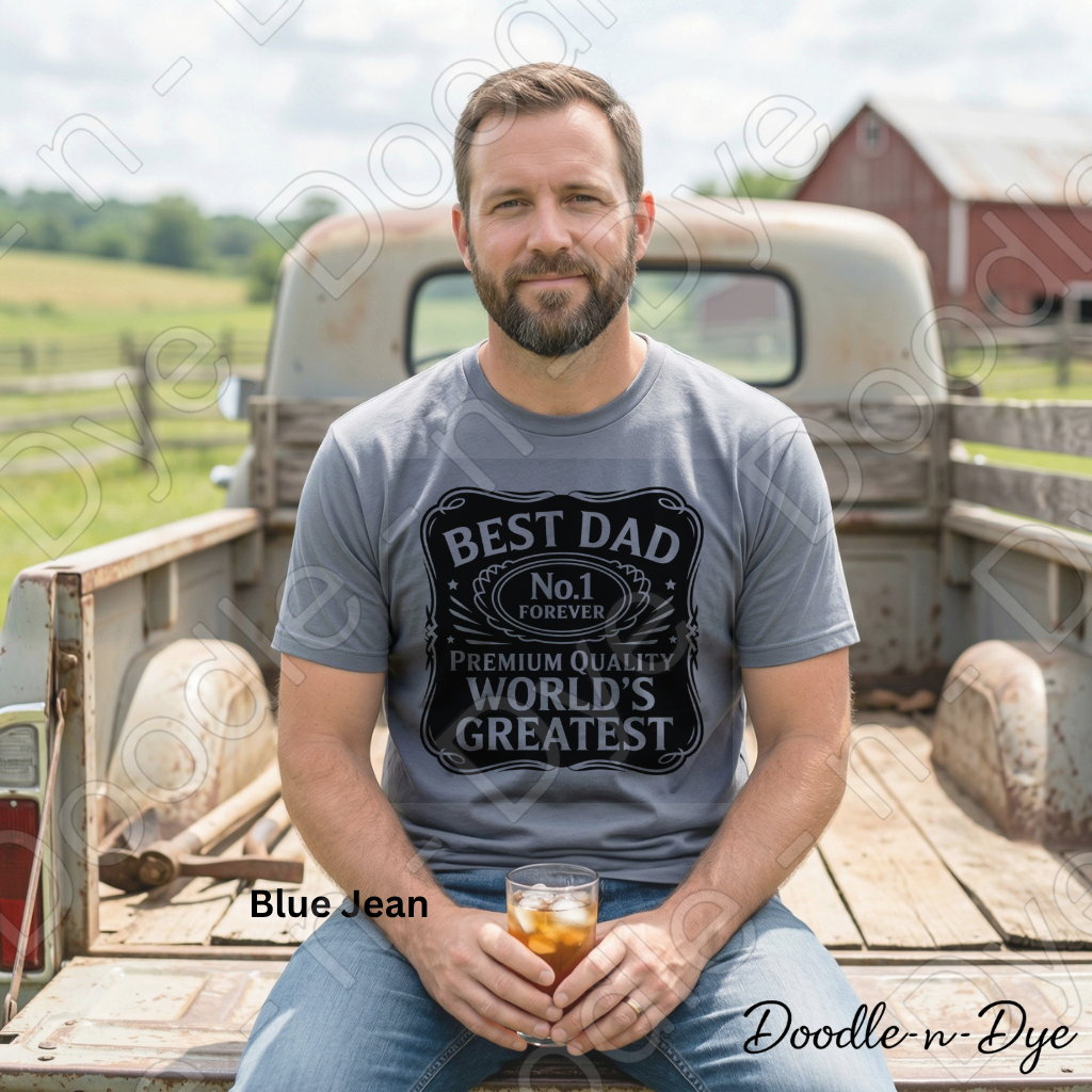 World's Greatest Dad Comfort Colors Tee, No.1 Best Dad Forever T-Shirt, Vintage Badge Father's Day Tee, World's Greatest Dad Shirt