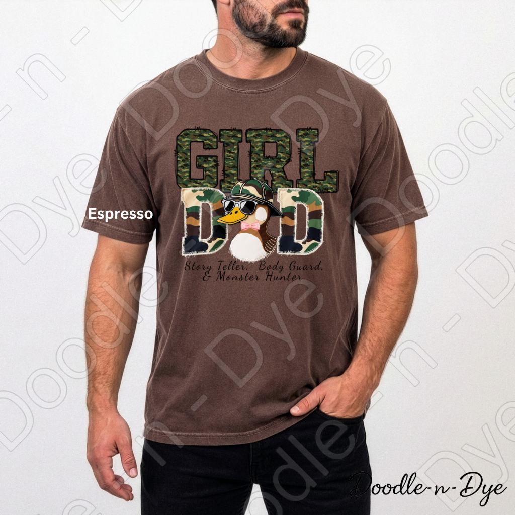 Girl Dad Comfort Colors Shirt | Original Duck Hunter Dad Tee | New Dad Comfort Colors 1717 | Proud Daddy tee| Girl Dad Graphic Tee