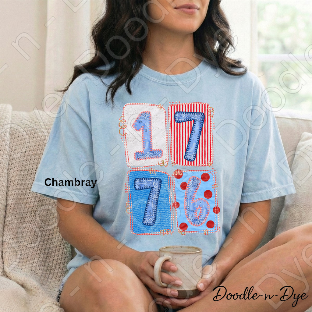 1776 Patriotic Comfort Colors Tee, Vintage USA Tee, July 4th Patriotic Shirt, Independence Day T-Shirt