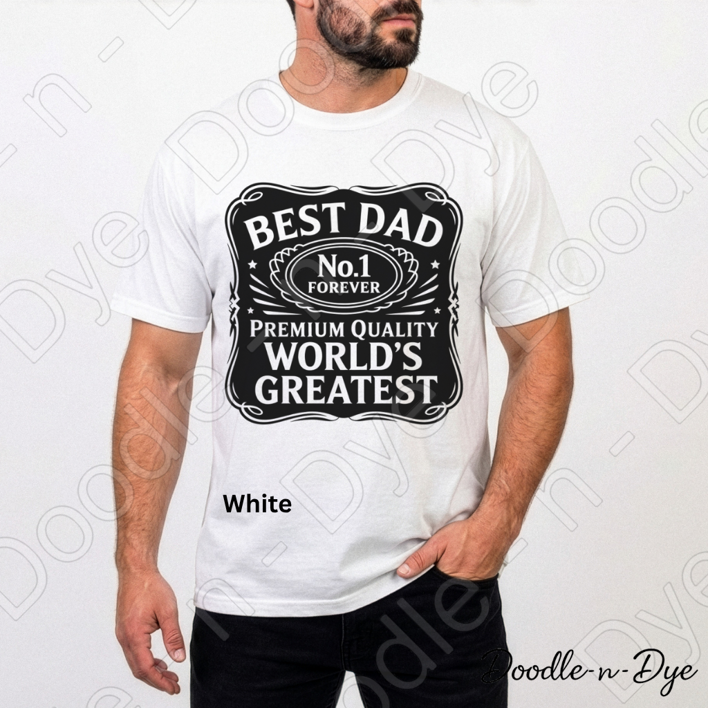 World's Greatest Dad Comfort Colors Tee, No.1 Best Dad Forever T-Shirt, Vintage Badge Father's Day Tee, World's Greatest Dad Shirt