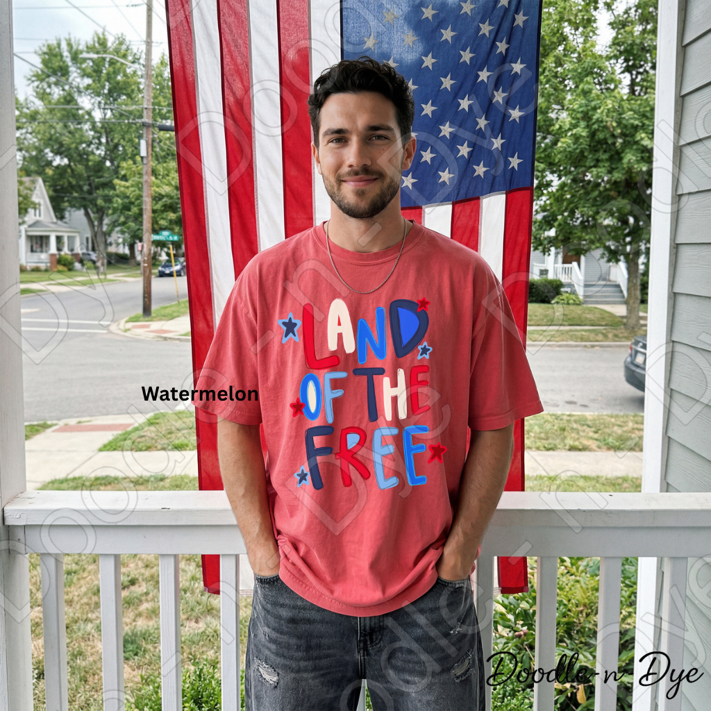 July 4th Comfort Colors Tee, Land of the Free Shirt, Patriotic 4th of July T-Shirt, Independence Day 250 Year Anniversary Shirt