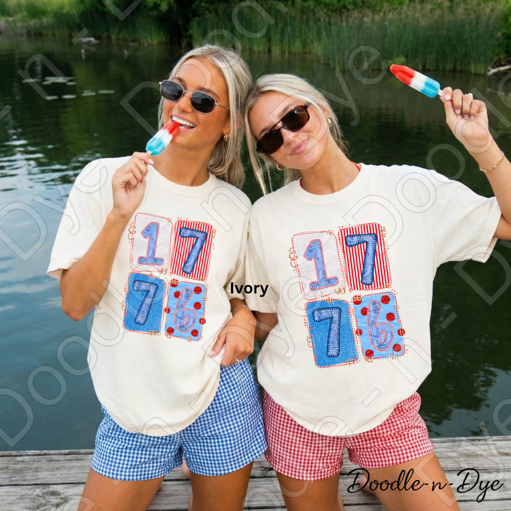 1776 Patriotic Comfort Colors Tee, Vintage USA Tee, July 4th Patriotic Shirt, Independence Day T-Shirt