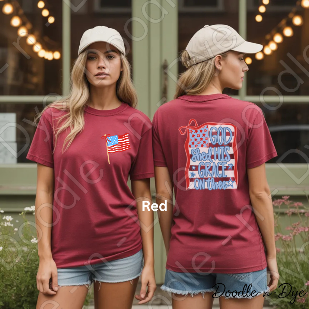 God Shed His Grace On Thee Shirt, Patriotic Christian Shirt, Faith Based Fourth of July Tee, Comfort Colors Christian Shirt, America Faith Shirt, Patriotic Tee