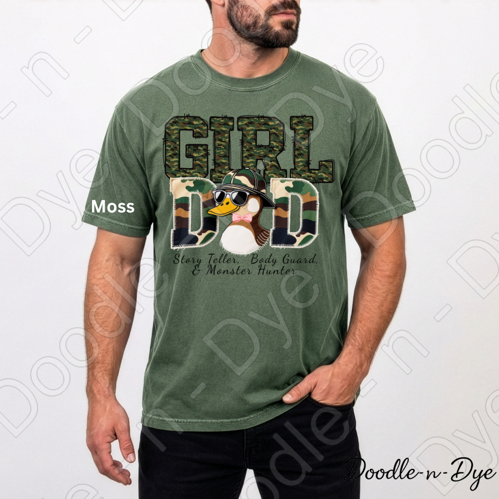 Girl Dad Comfort Colors Shirt | Original Duck Hunter Dad Tee | New Dad Comfort Colors 1717 | Proud Daddy tee| Girl Dad Graphic Tee