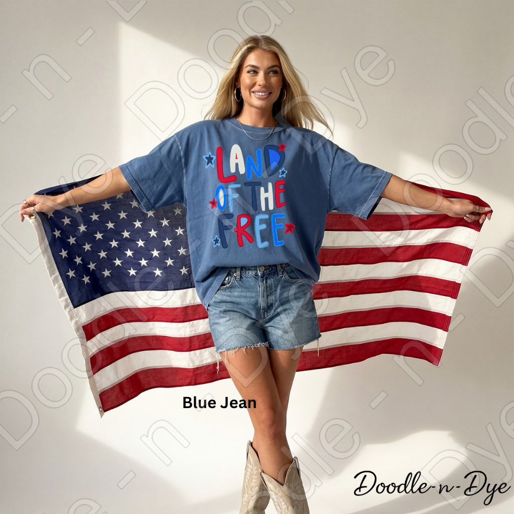 July 4th Comfort Colors Tee, Land of the Free Shirt, Patriotic 4th of July T-Shirt, Independence Day 250 Year Anniversary Shirt