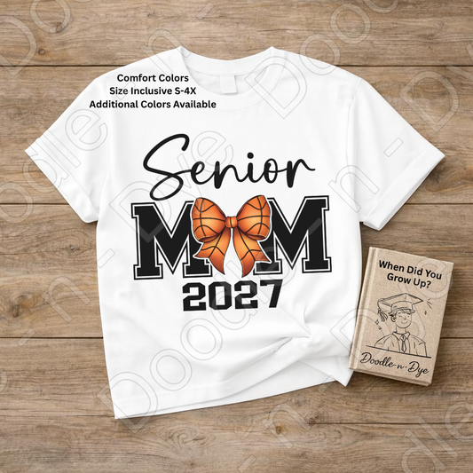 Senior 2027 Mom Comfort Colors Tee, Class of 2027 Mom Shirt, Graduation Mom Tee