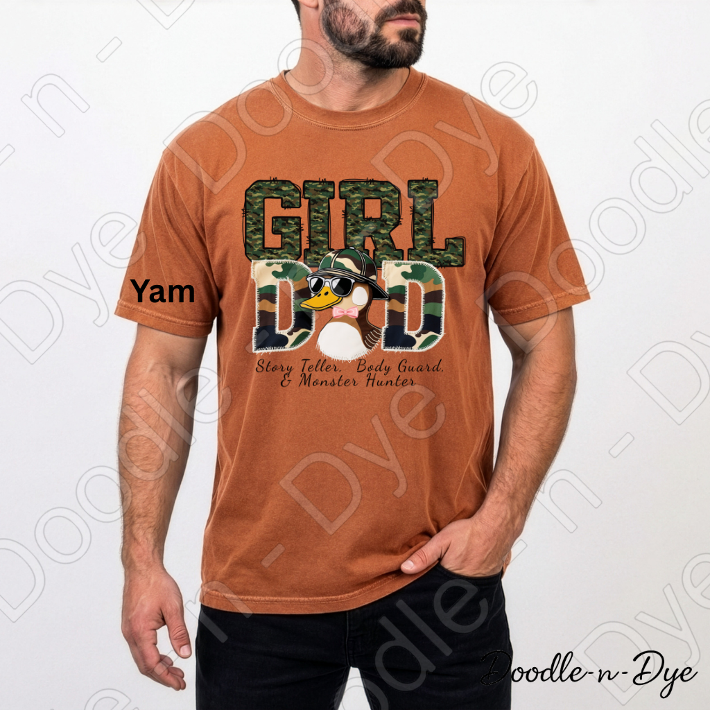 Girl Dad Comfort Colors Shirt | Original Duck Hunter Dad Tee | New Dad Comfort Colors 1717 | Proud Daddy tee| Girl Dad Graphic Tee