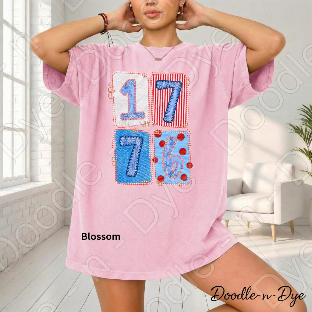 1776 Patriotic Comfort Colors Tee, Vintage USA Tee, July 4th Patriotic Shirt, Independence Day T-Shirt