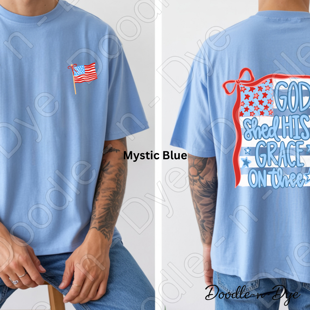 God Shed His Grace On Thee Shirt, Patriotic Christian Shirt, Faith Based Fourth of July Tee, Comfort Colors Christian Shirt, America Faith Shirt, Patriotic Tee