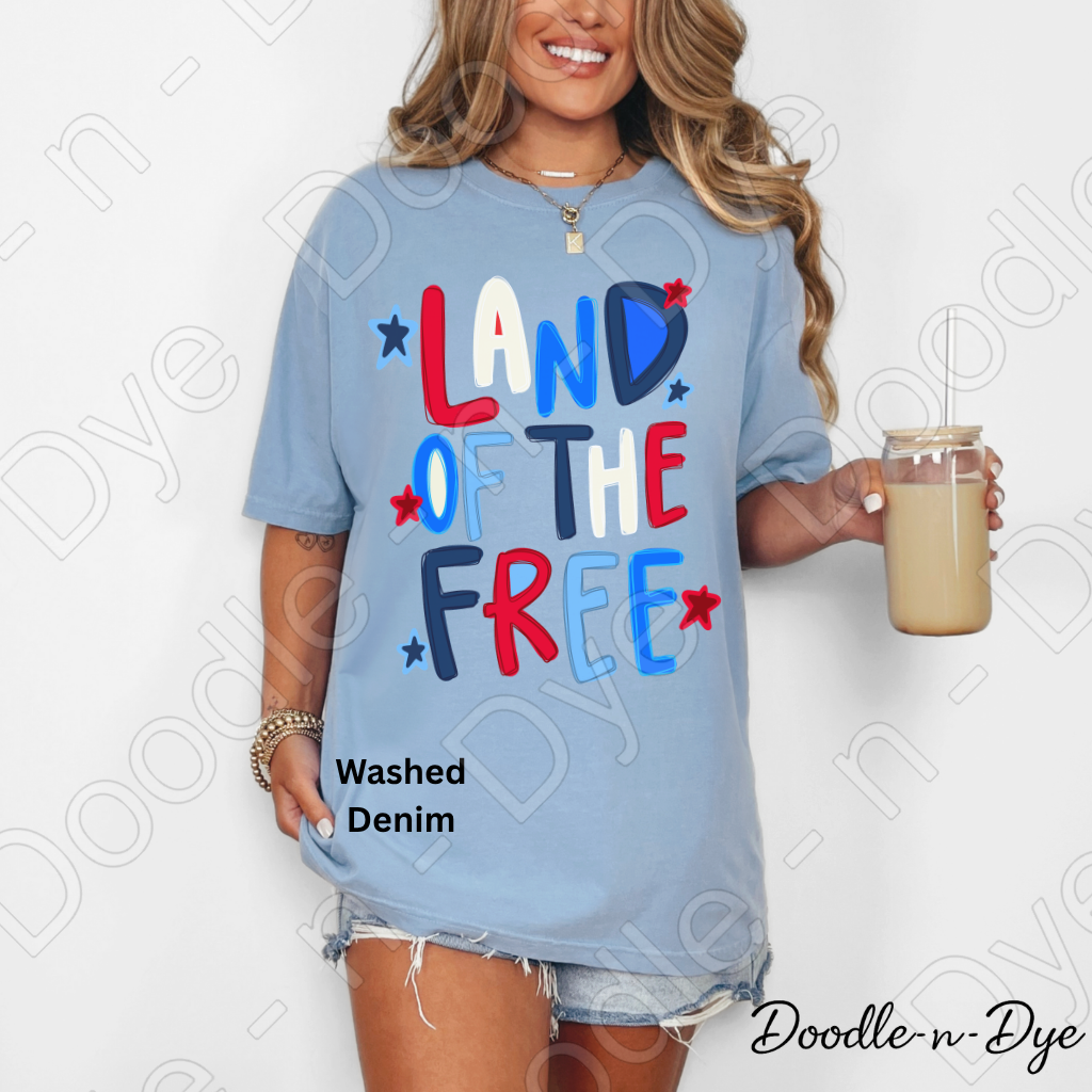 July 4th Comfort Colors Tee, Land of the Free Shirt, Patriotic 4th of July T-Shirt, Independence Day 250 Year Anniversary Shirt
