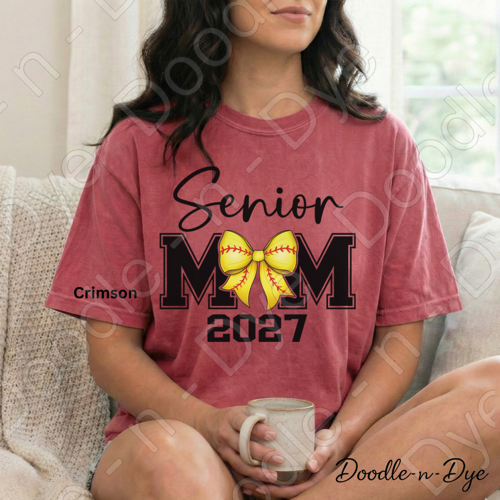 Senior 2027 Mom Comfort Colors Tee, Class of 2027 Mom Shirt, Graduation Mom T-Shirt