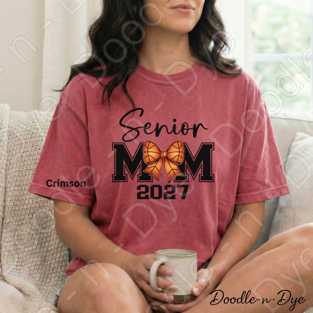 Senior 2027 Mom Comfort Colors Tee, Class of 2027 Mom Shirt, Graduation Mom Tee