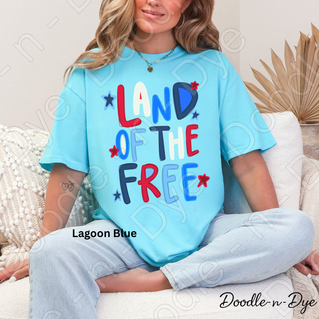 July 4th Comfort Colors Tee, Land of the Free Shirt, Patriotic 4th of July T-Shirt, Independence Day 250 Year Anniversary Shirt