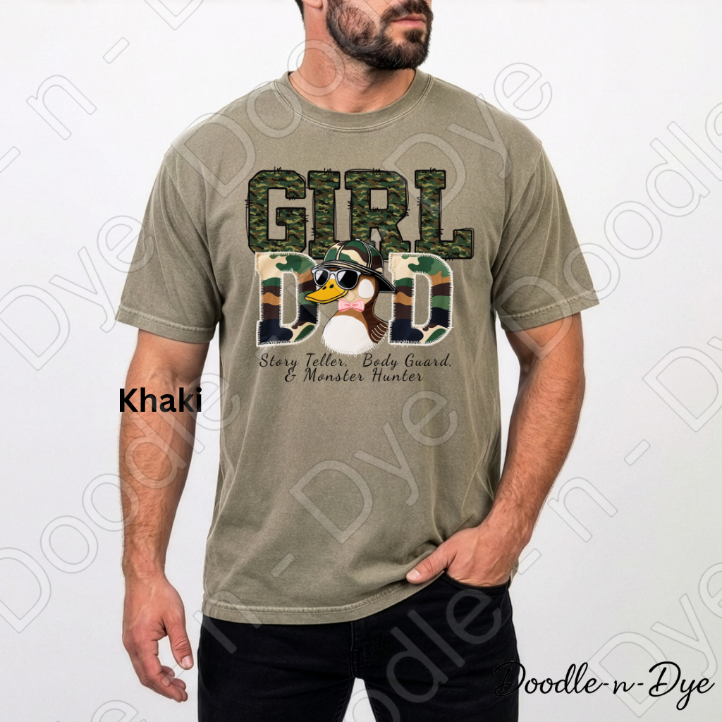 Girl Dad Comfort Colors Shirt | Original Duck Hunter Dad Tee | New Dad Comfort Colors 1717 | Proud Daddy tee| Girl Dad Graphic Tee