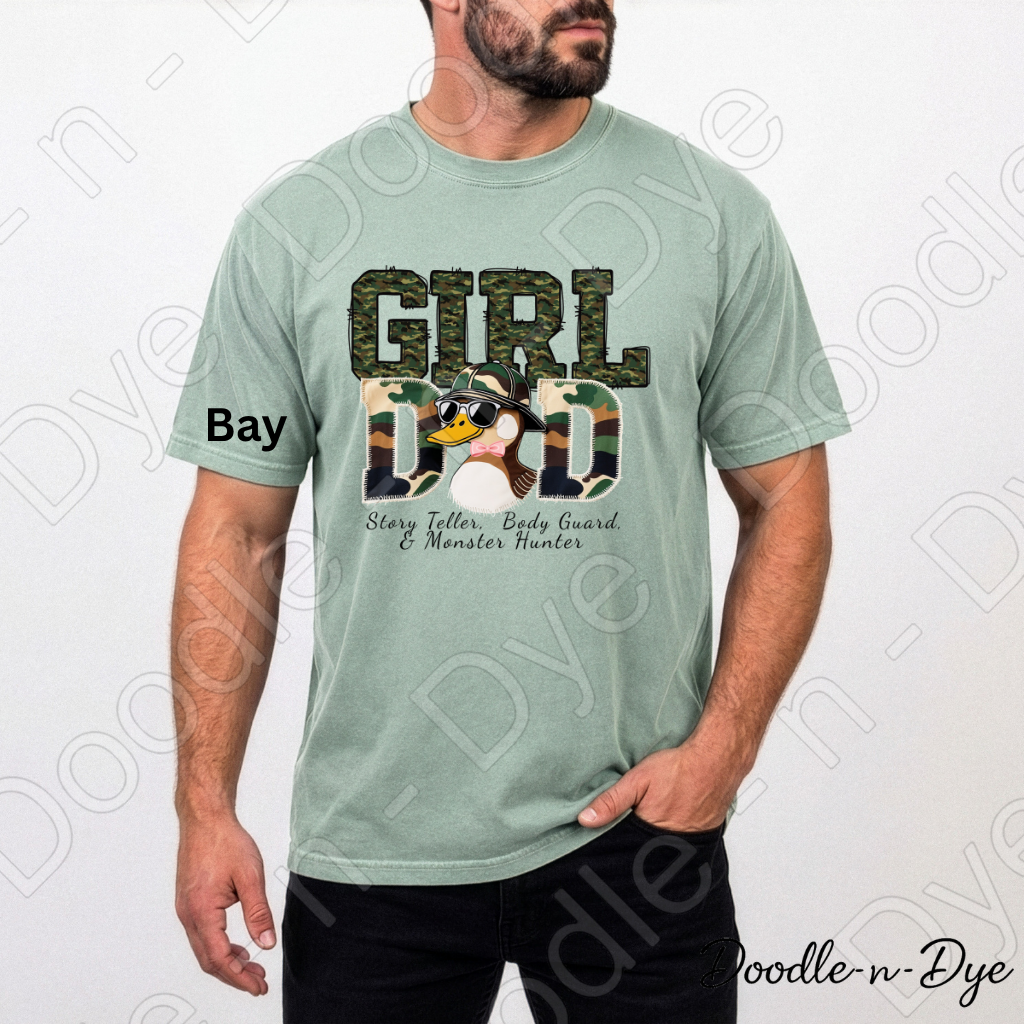 Girl Dad Comfort Colors Shirt | Original Duck Hunter Dad Tee | New Dad Comfort Colors 1717 | Proud Daddy tee| Girl Dad Graphic Tee