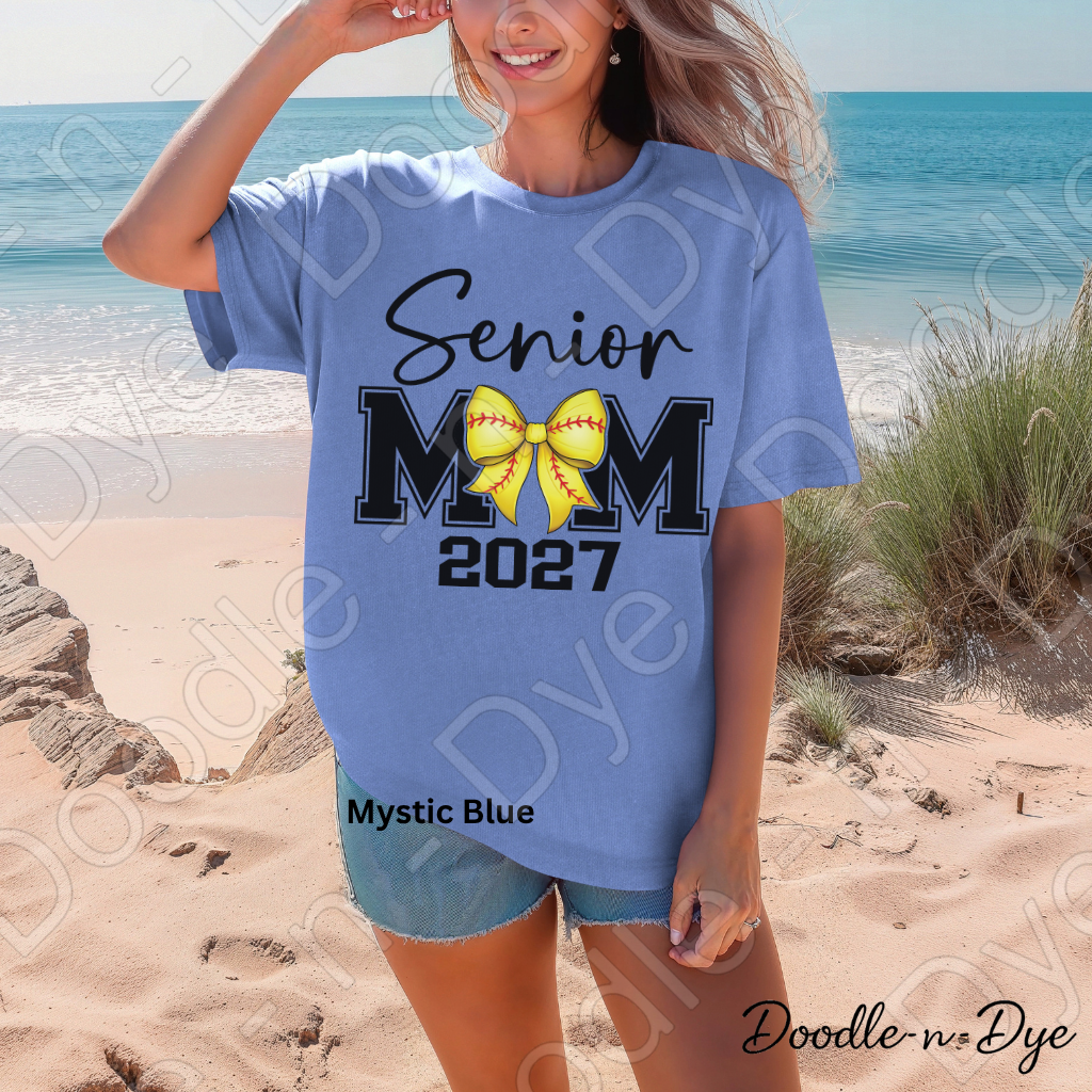 Senior 2027 Mom Comfort Colors Tee, Class of 2027 Mom Shirt, Graduation Mom T-Shirt
