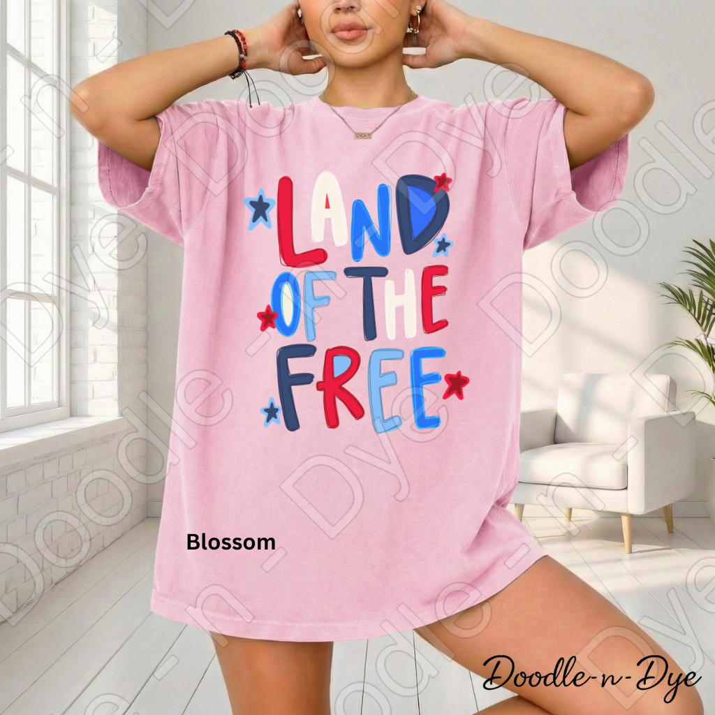 July 4th Comfort Colors Tee, Land of the Free Shirt, Patriotic 4th of July T-Shirt, Independence Day 250 Year Anniversary Shirt