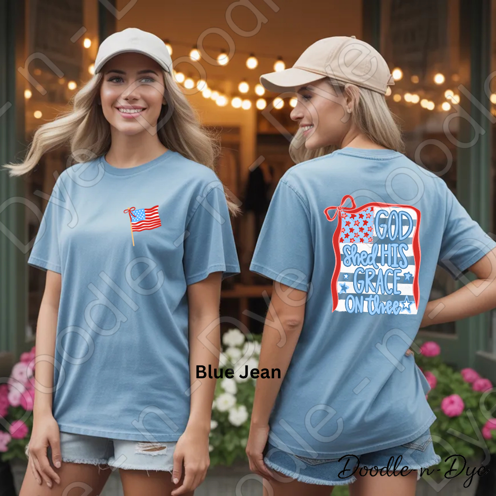 God Shed His Grace On Thee Shirt, Patriotic Christian Shirt, Faith Based Fourth of July Tee, Comfort Colors Christian Shirt, America Faith Shirt, Patriotic Tee