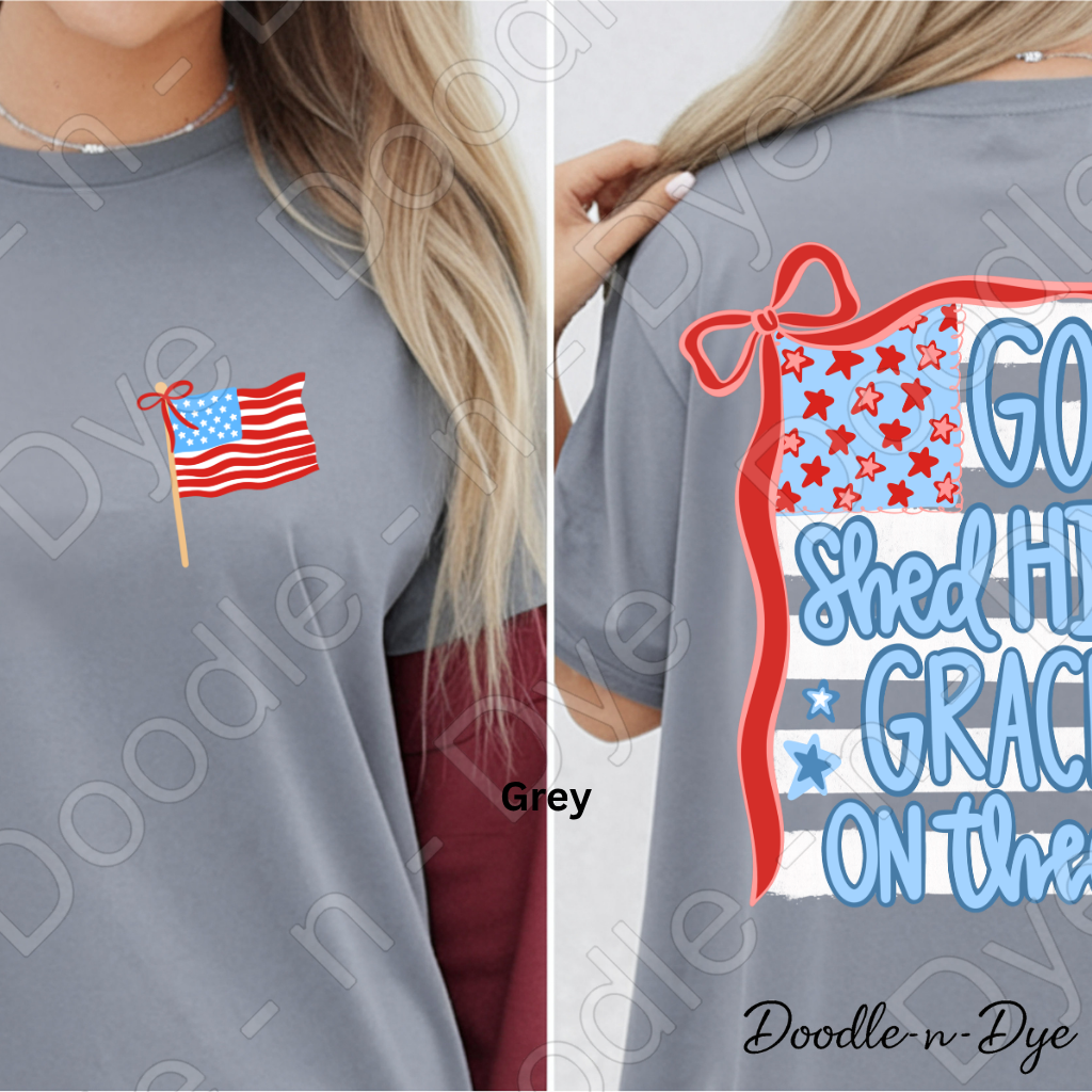 God Shed His Grace On Thee Shirt, Patriotic Christian Shirt, Faith Based Fourth of July Tee, Comfort Colors Christian Shirt, America Faith Shirt, Patriotic Tee
