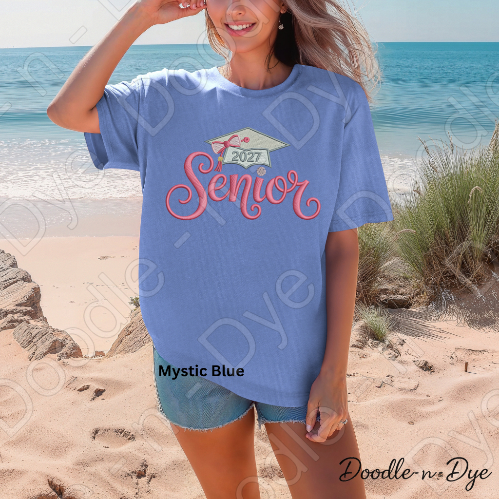 Senior 2027 Comfort Colors Tee, Senior 2027 Graduation Shirt, Senior Girl Tee, Senior Night T-Shirt, Senior Event Tee