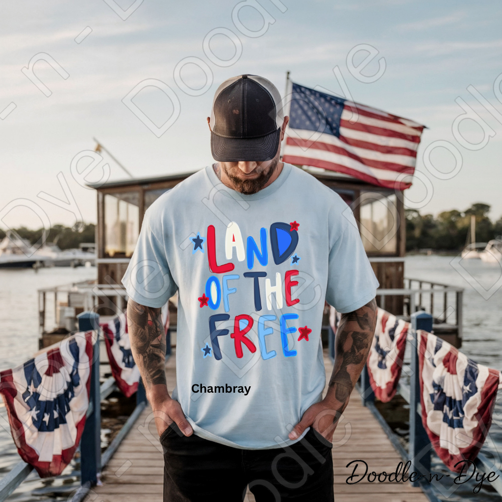 July 4th Comfort Colors Tee, Land of the Free Shirt, Patriotic 4th of July T-Shirt, Independence Day 250 Year Anniversary Shirt