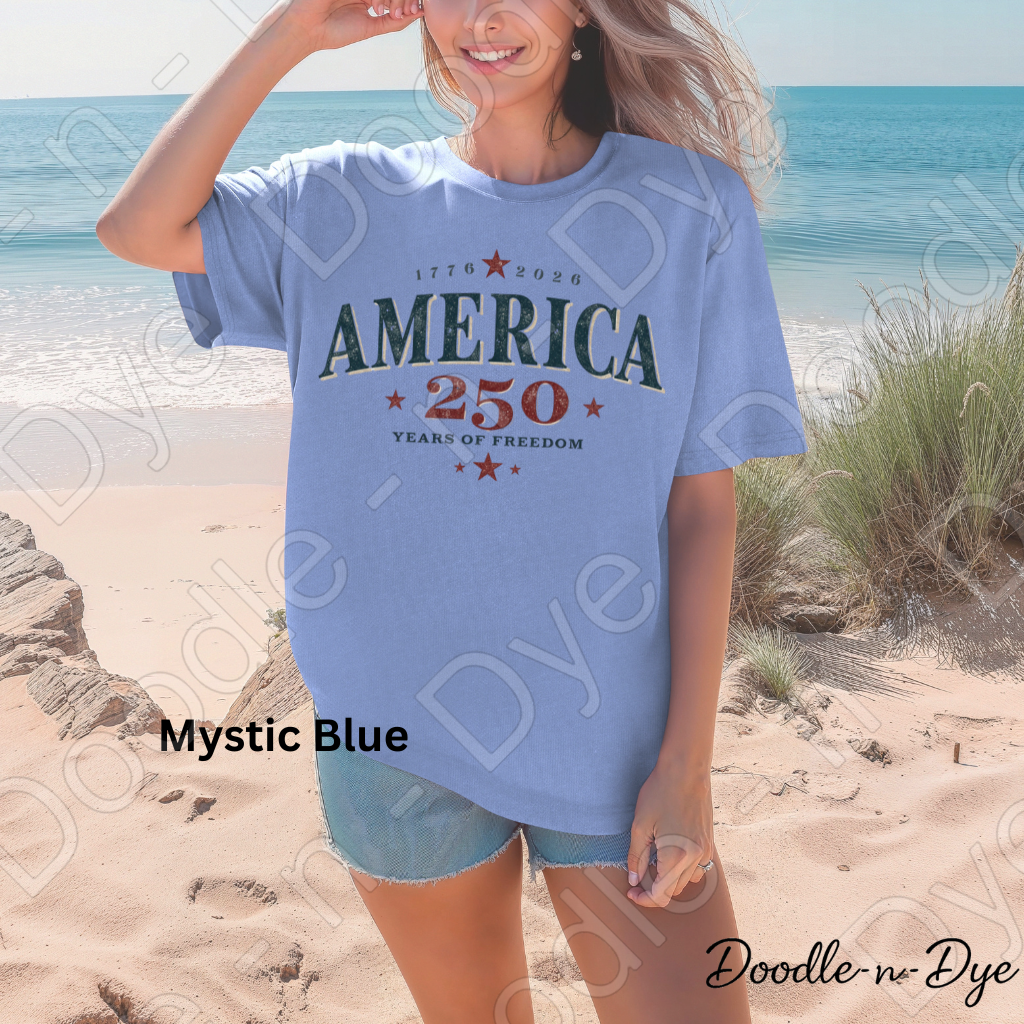 America 250 Shirt – 1776–2026 Patriotic Comfort Colors Tee - 250 Years of Freedom T-Shirt
