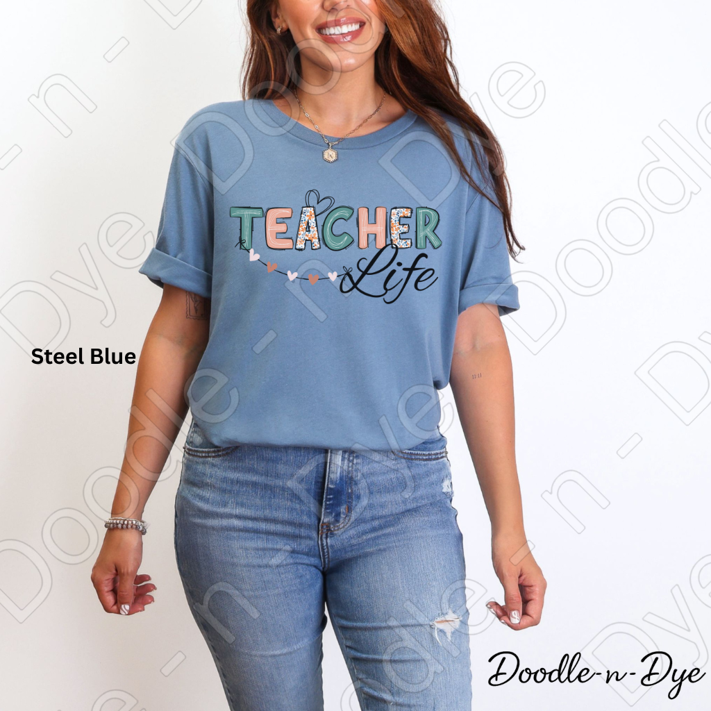 Teacher Life Shirt – Bella & Canvas Boho Teacher Tee - Teacher Appreciation Gift