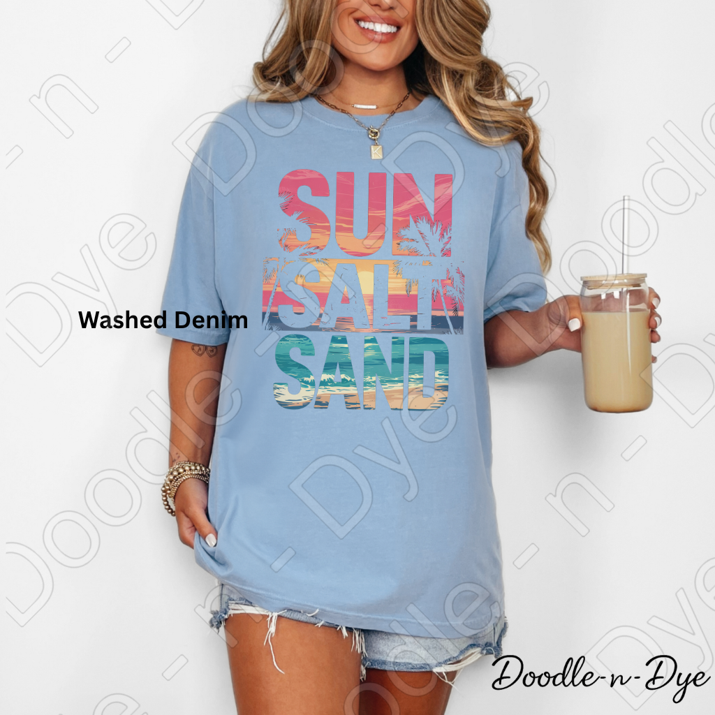 Sun Salt Sand Shirt – Tropical Comfort Colors Beach Tee - Summer Vacation T-Shirt