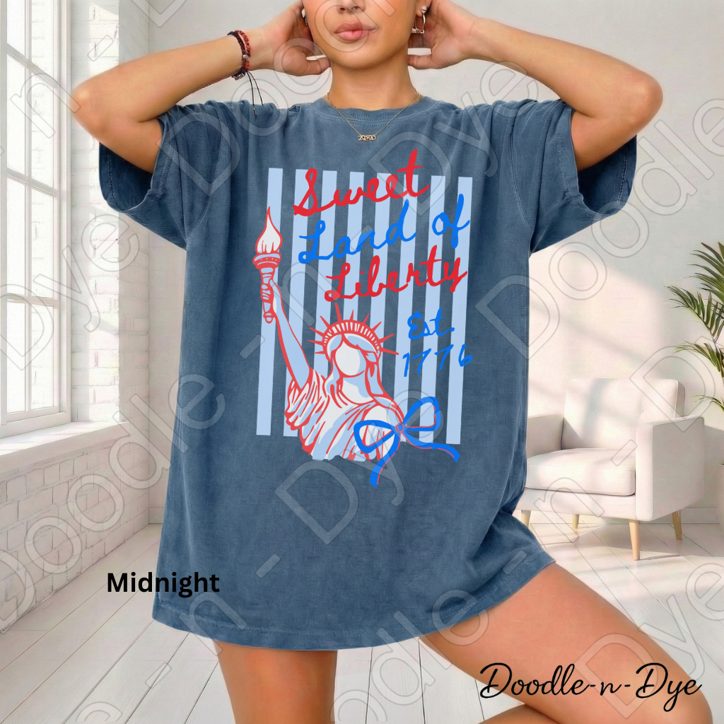 Sweet Land of Liberty Shirt – Patriotic Comfort Colors 1717 Tee - July 4th T-Shirt