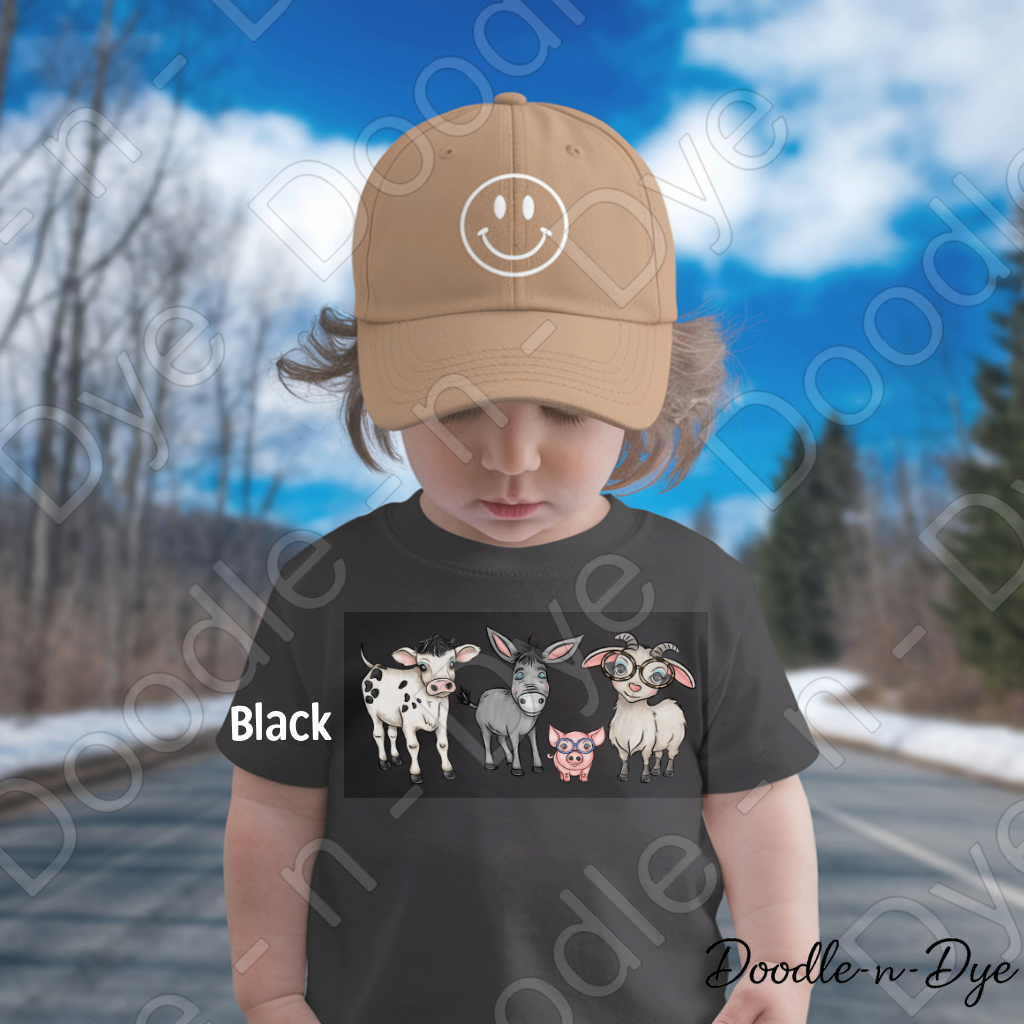 Cute Farm Animals Youth Shirt | Original Comfort Colors® Youth Tee | Farm Animal Graphic T-Shirt | Kids Farm Shirt | Toddler Farm Animal Tee