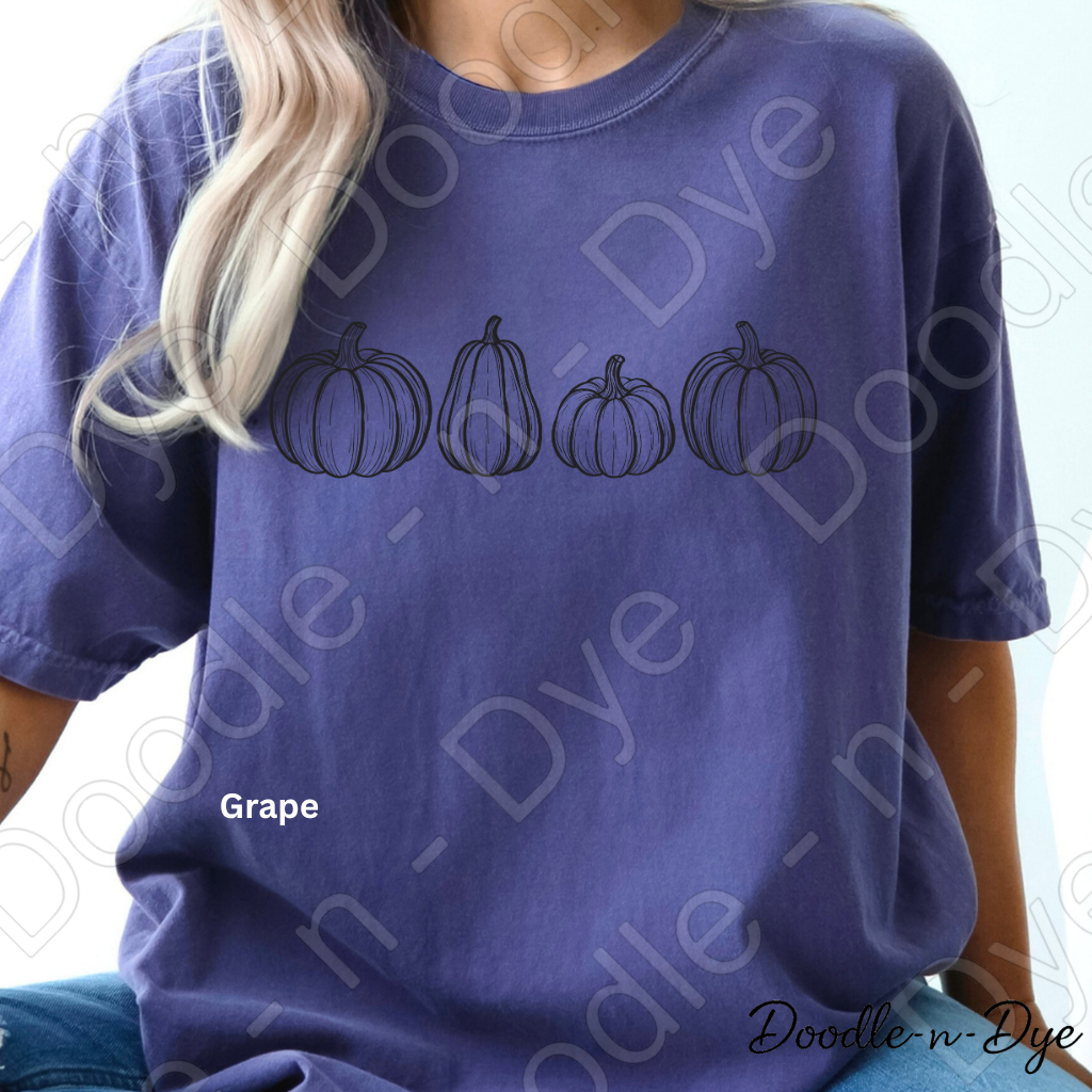 Minimalist Pumpkin Shirt | Original Pumpkin Sketch Tee | Comfort Colors 1717 | Farmhouse Fall Shirt | Simple Autumn Graphic Tee