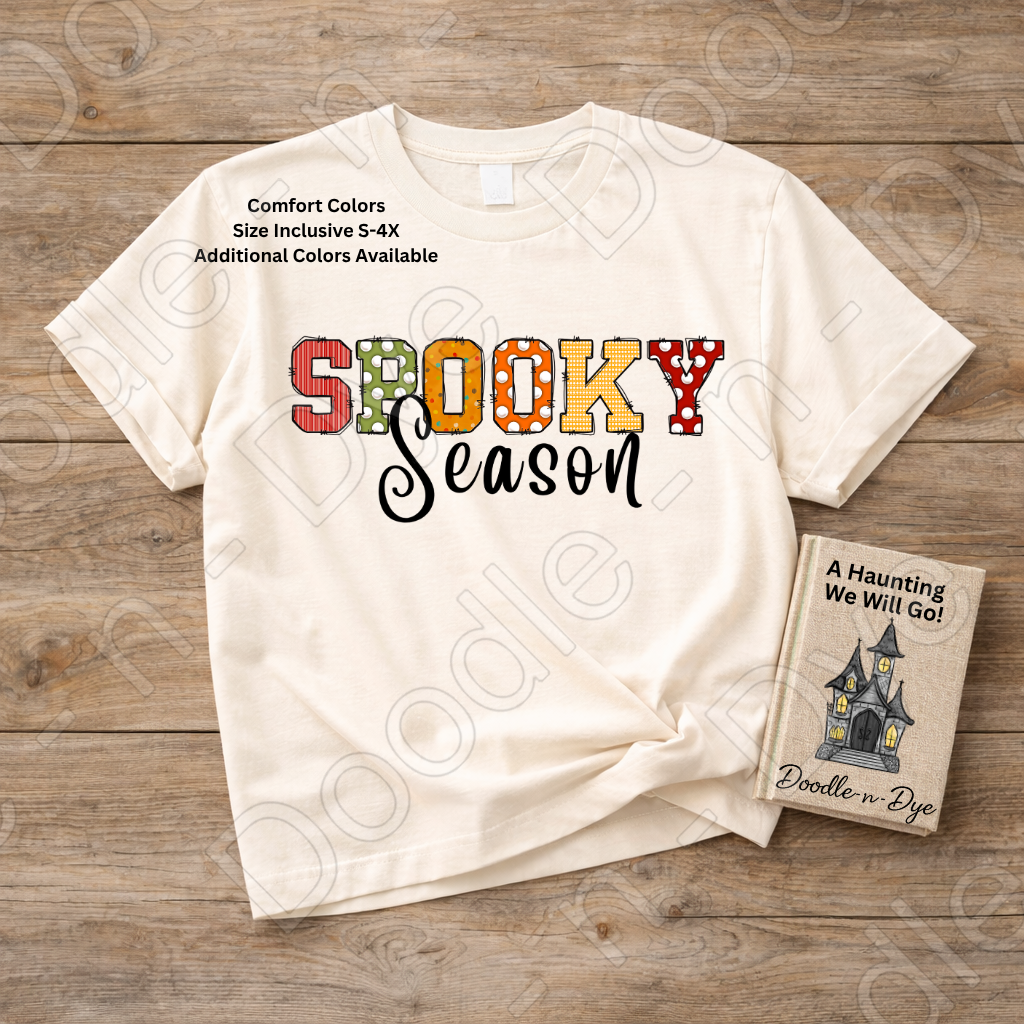Spooky Season Shirt | Doodle-n-Dye Original | Comfort Colors 1717 Halloween Tee | Cute Fall Graphic Shirt | Pumpkin Halloween Shirt