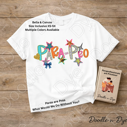 Paraprofessional Teacher Bella & Canvas Tee, Back to School Teacher & Student Tee, Meet‑the‑Teacher & Classroom Photos, Beginning of School Paraprofessional Teacher Shirt, Grade Level Gift for Teacher