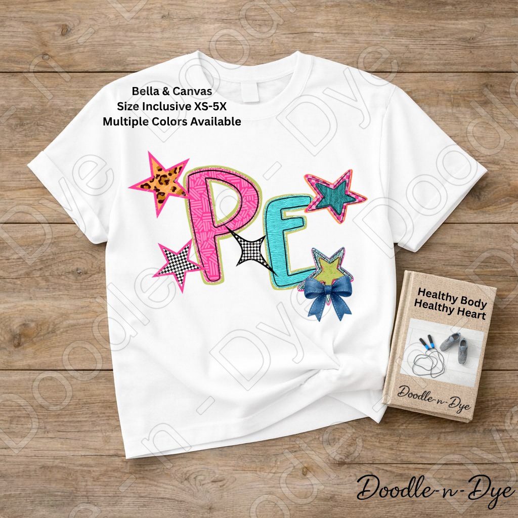 PE Teacher Bella & Canvas Tee, Back to School Teacher & Student Tee, Meet‑the‑Teacher & Classroom Photos, Beginning of School PE Teacher Shirt, Grade Level Gift for Teacher