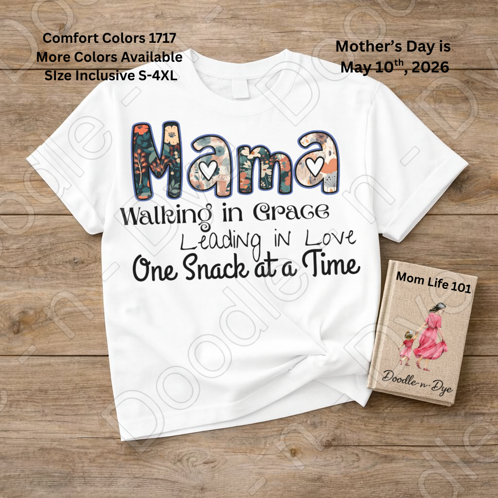 Mama Walking in Grace Shirt – Faith‑Inspired Comfort Colors Tee - Mother's Day Gift for Mom
