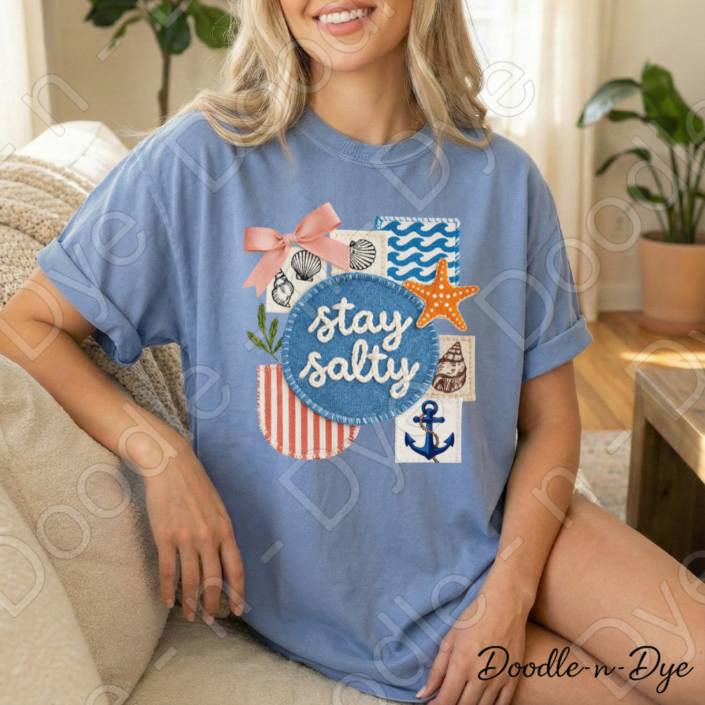 Stay Salty Shirt – Coastal Summer Comfort Colors Tee - Beach Shirt – Coastal Vibes Stay Tee