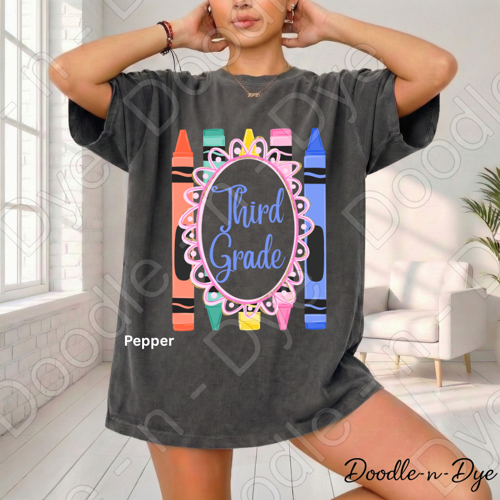 Third Grade Teacher Shirt, Third Grade Comfort Colors Teacher Tee, Grade Level Third Grade Teacher Shirt, Elementary Teacher Gift, Back to School Teacher Tee