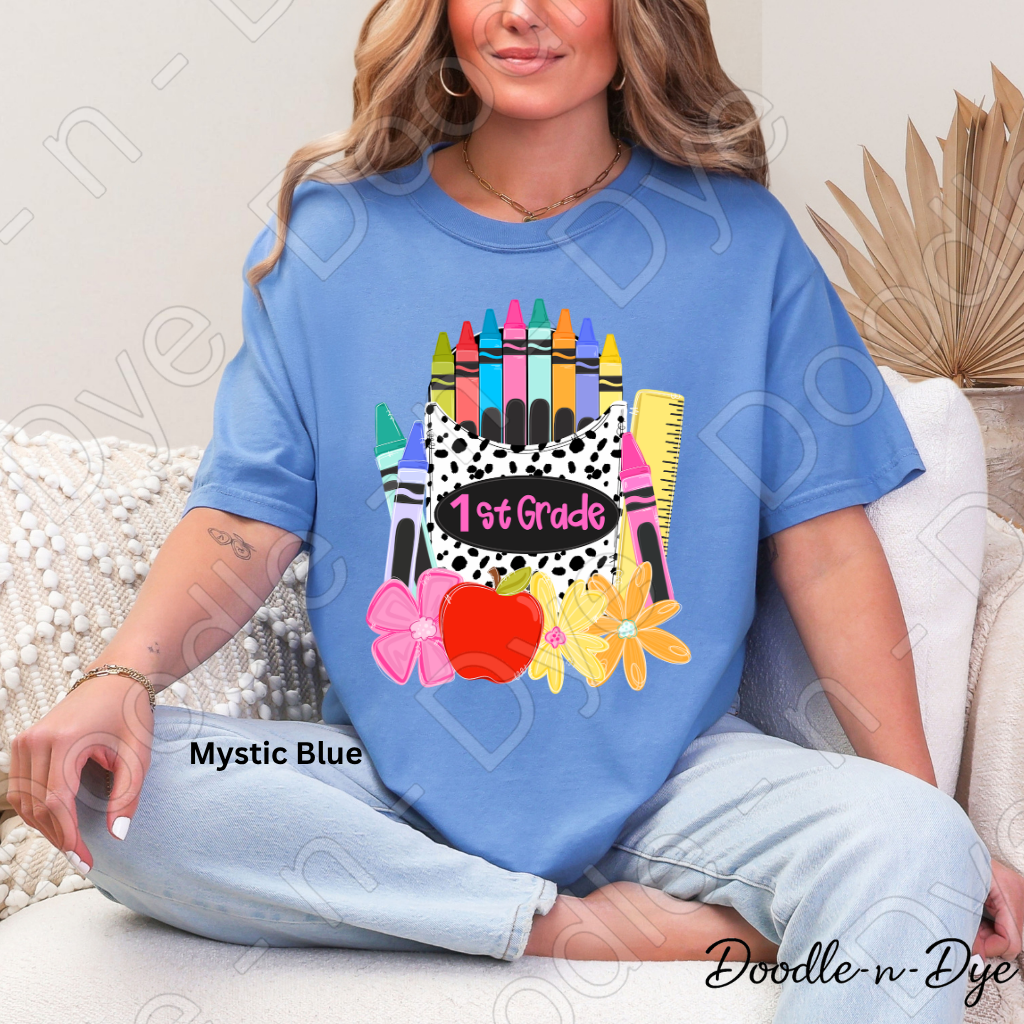 1st Grade Teacher Shirt, First Grade Teacher Tee, Comfort Colors Teacher Shirt, Back to School Shirt, Elementary Teacher Gift, Classroom Tee