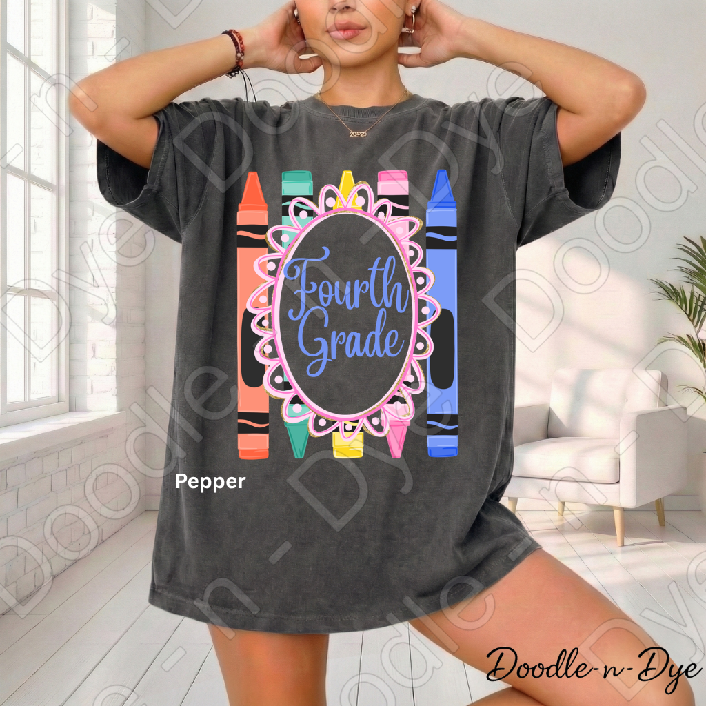 Fourth Grade Teacher Shirt, Fourth Grade Comfort Colors Teacher Tee, Grade Level Fourth Grade Teacher Shirt, Elementary Teacher Gift, Back to School Teacher Tee
