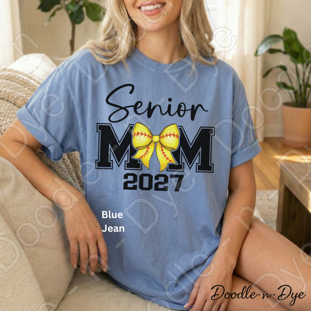 Senior 2027 Mom Comfort Colors Tee, Class of 2027 Mom Shirt, Graduation Mom T-Shirt
