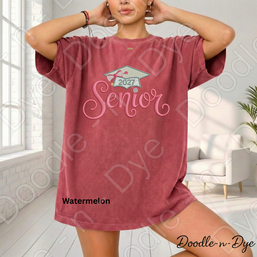 Senior 2027 Comfort Colors Tee, Senior 2027 Graduation Shirt, Senior Girl Tee, Senior Night T-Shirt, Senior Event Tee