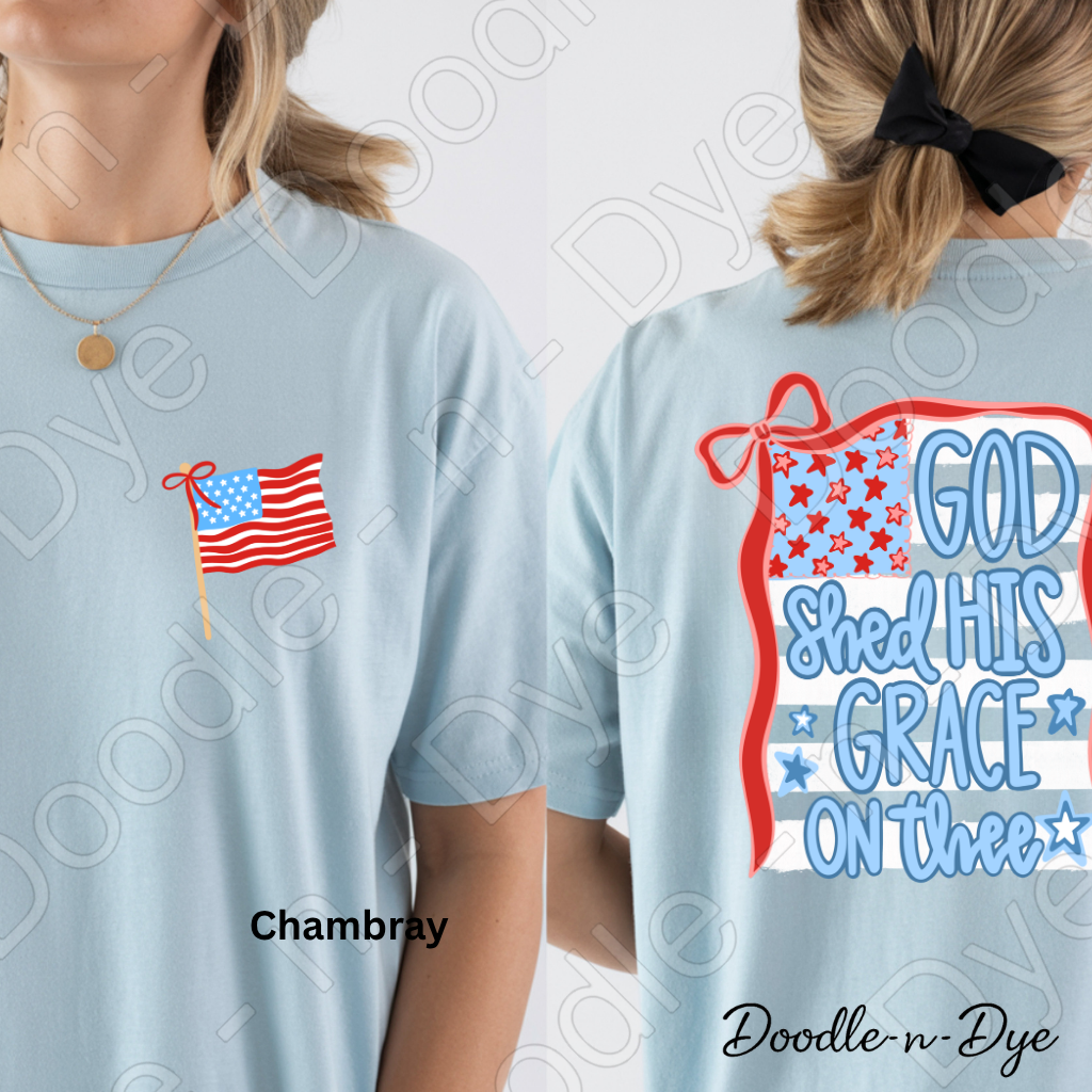 God Shed His Grace On Thee Shirt, Patriotic Christian Shirt, Faith Based Fourth of July Tee, Comfort Colors Christian Shirt, America Faith Shirt, Patriotic Tee